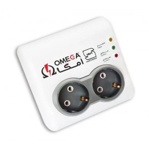 محافظ برق 2 خانه امگا الکتریک مدل P2000