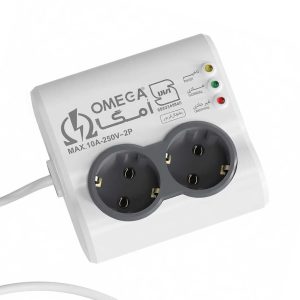 محافظ برق 2 خانه امگا الکتریک مدل P4000