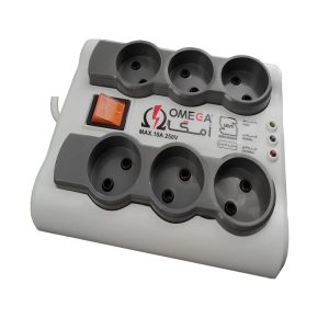 محافظ برق 6 خانه امگا الکتریک مدل P6000